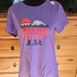 Purple Stranger Things Graphic T-Shirt
